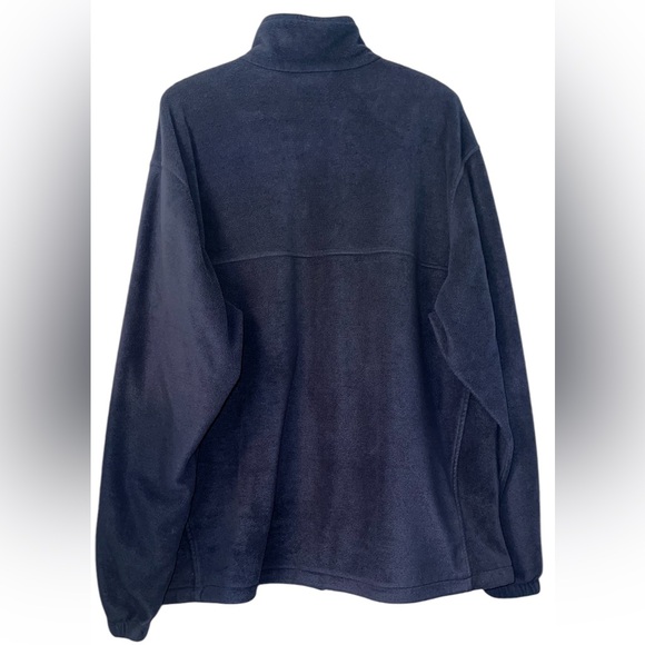 Columbia Men's Full Zip Up Fleece Mock Neck Jacket Navy Blue - Picture 2 of 3